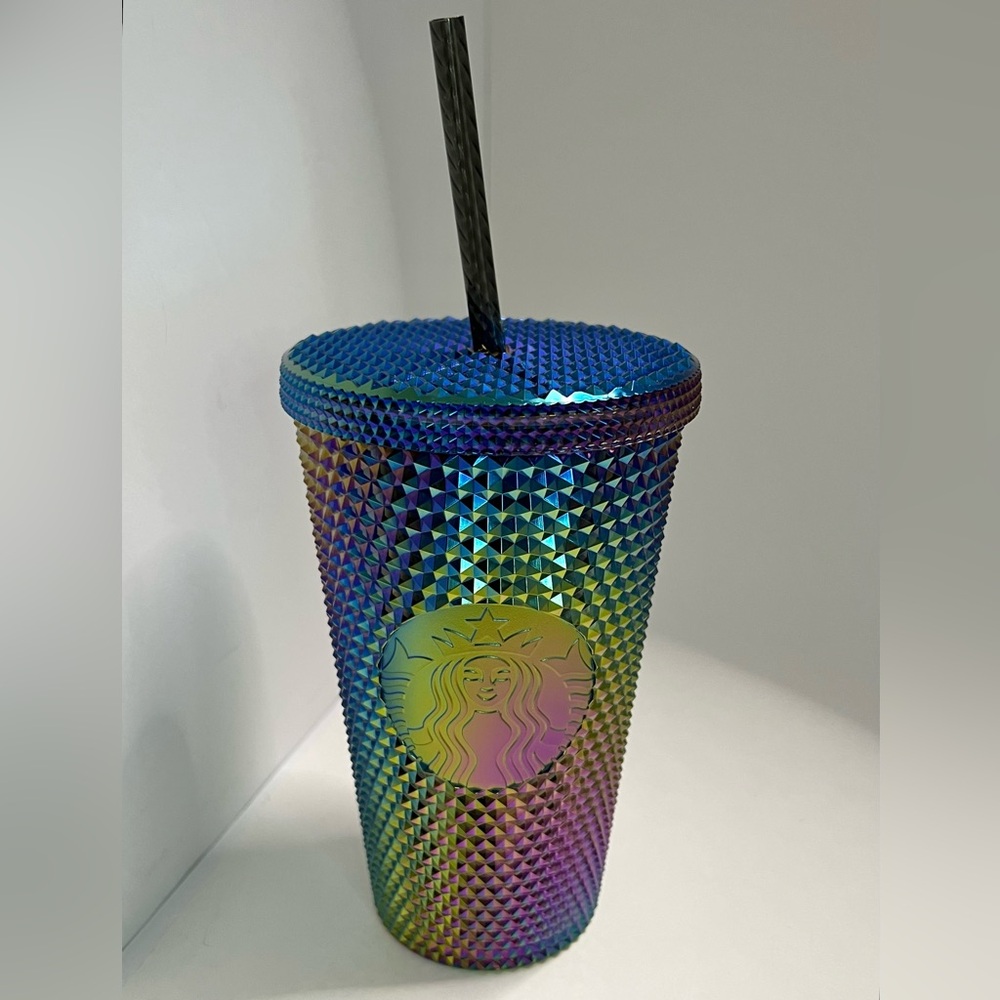 Starbucks Oil Slick Rainbow Studded Tumbler Fall Halloween 2023 16oz